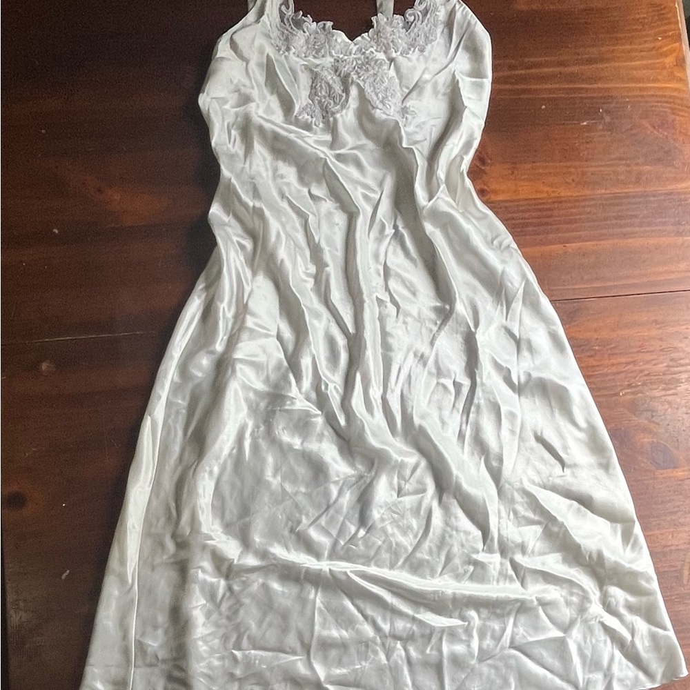 Elegant White Lace Nightgown with robe
